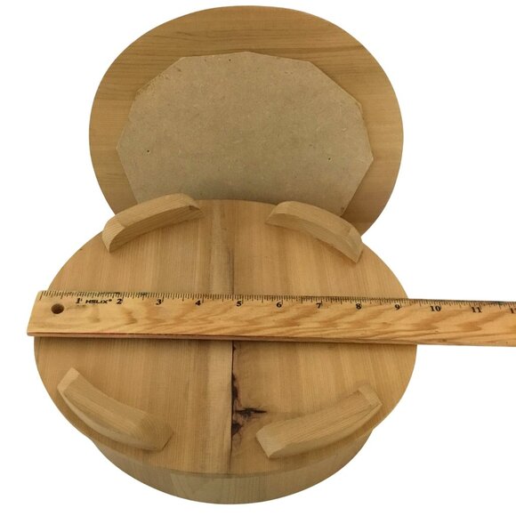 Hand Painted Pumpkin Farmhouse Wood Box Signed Fall Harvest Country Rustic Decor - Picture 3 of 9